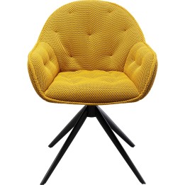 Chaise pivotante Carlito Mesh jaune