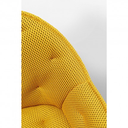 Swivel Armchair Carlito Mesh yellow Kare Design