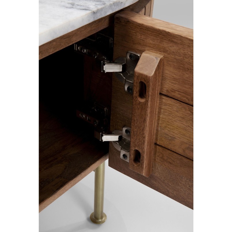 Wooden TV stand with marble top - Grace - Kare Design