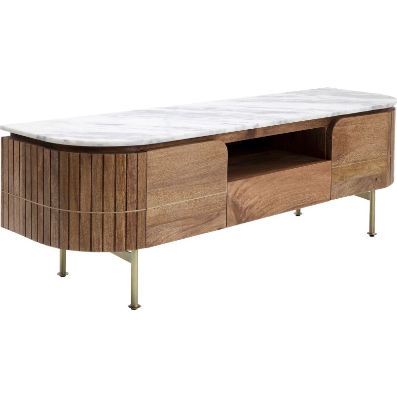 Wooden TV stand with marble top - Grace - Kare Design