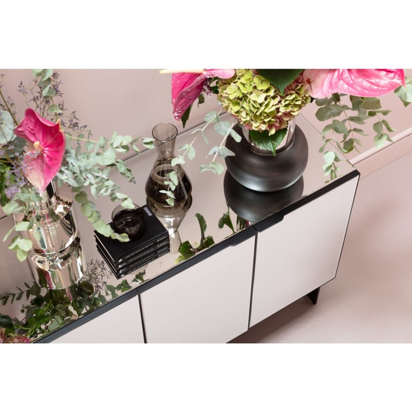 Zwart gespiegeld dressoir - Soran - Kare Design