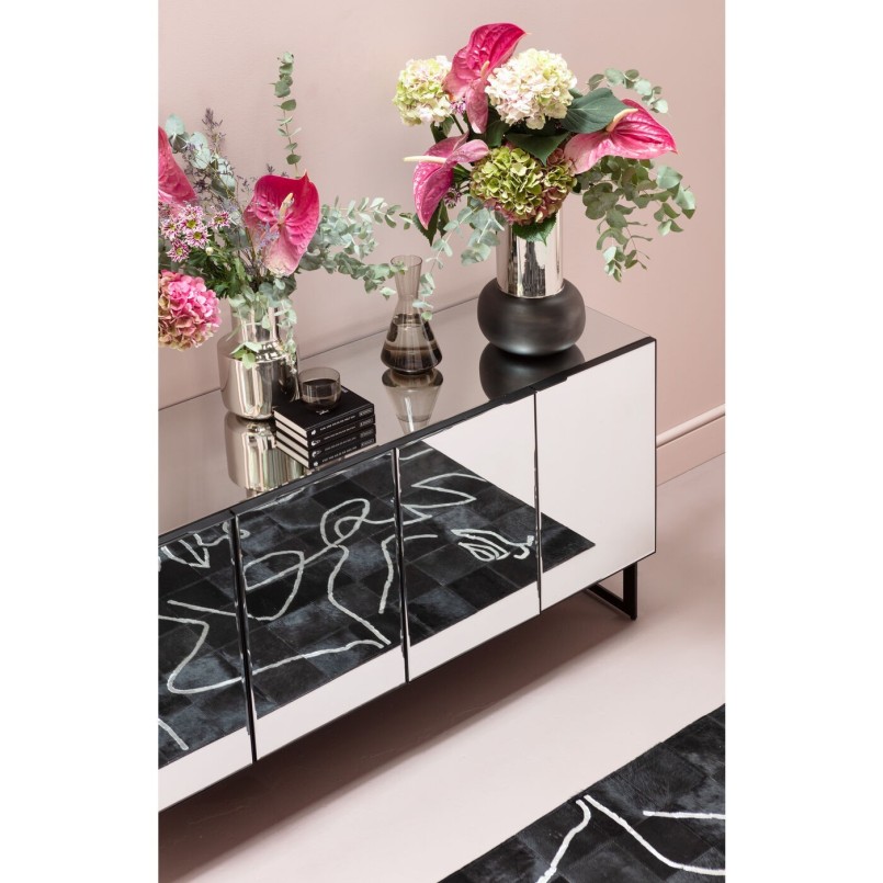 Zwart gespiegeld dressoir - Soran - Kare Design
