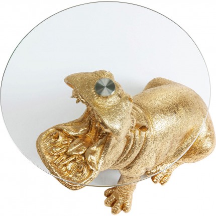 Side table hippopotamus gold Kare Design