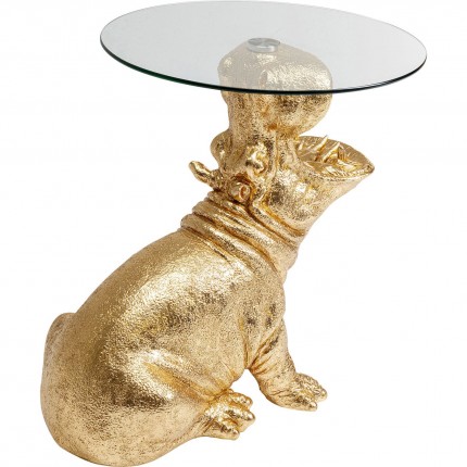 Side table hippopotamus gold Kare Design