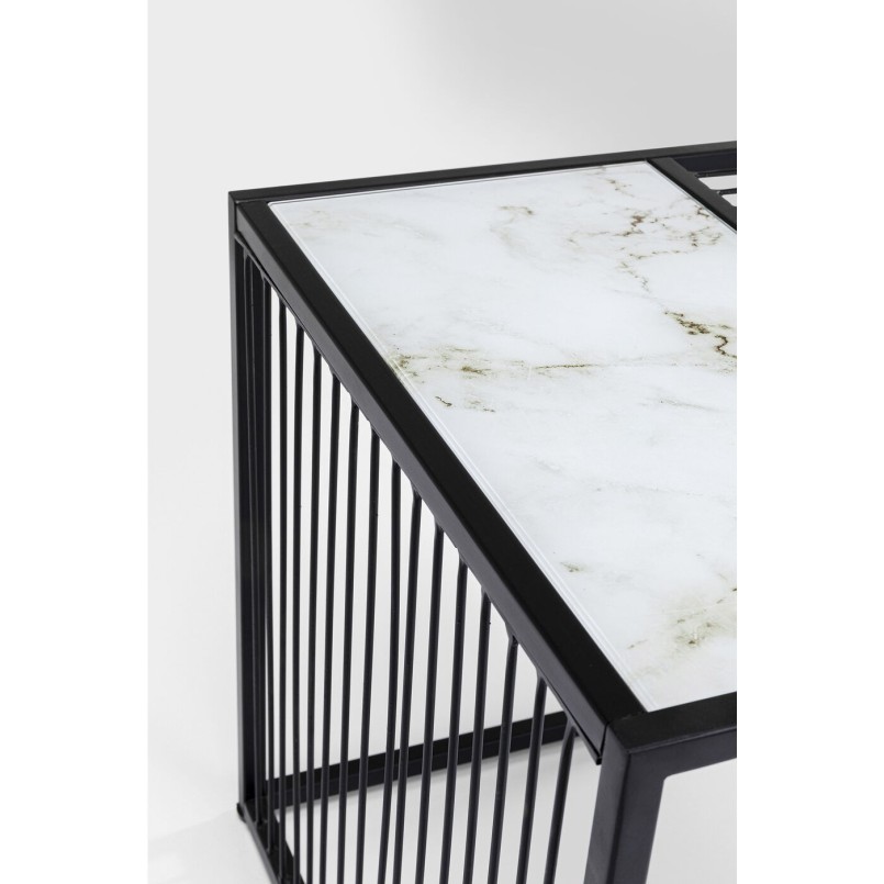Modern zwart-wit bijzettafeltje - Twisted - Kare Design