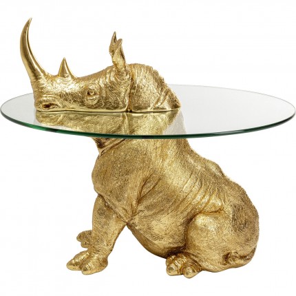 Bijzettafel neushoorn goud Kare Design