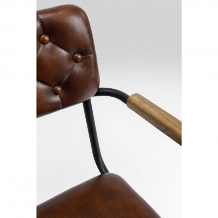 Chair with armrests Salsa brown Kare Design