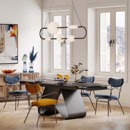 Uitschuifbare tafel in staal en zwart getint gehard glas 180(40+40)x95 cm - Bellagio - Kare Design