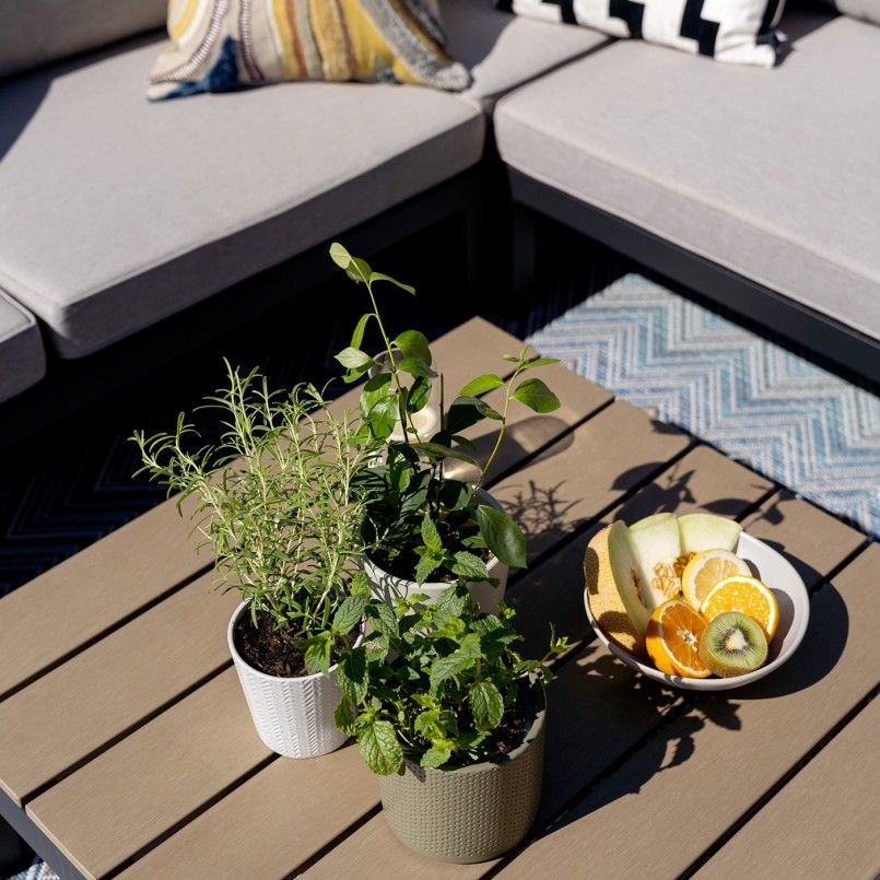Salon de jardin noir et gris - Holiday - Kare Design