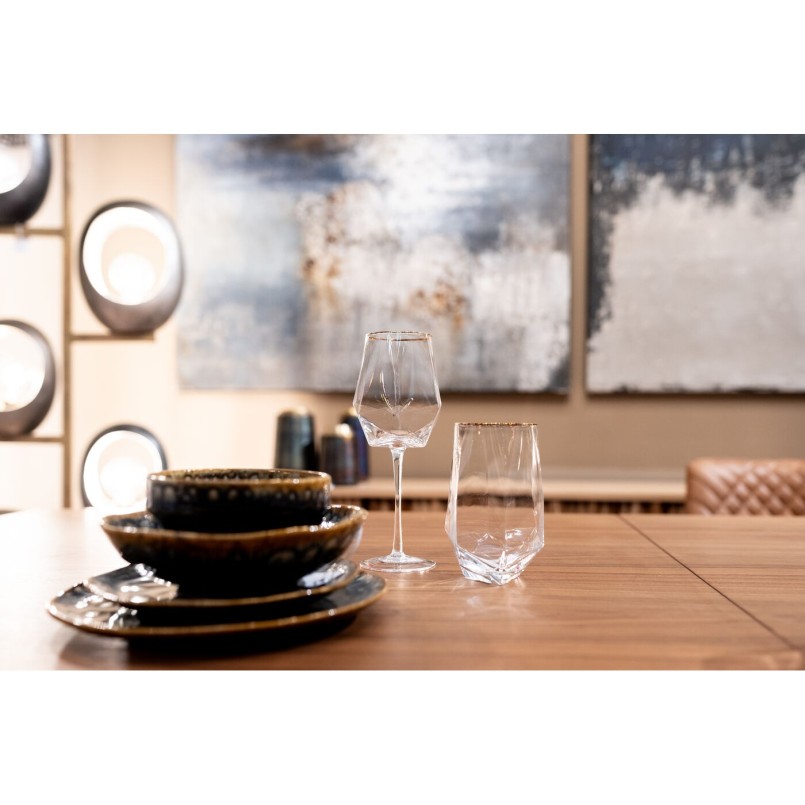 Golden water glasses - Diamond - Kare Design