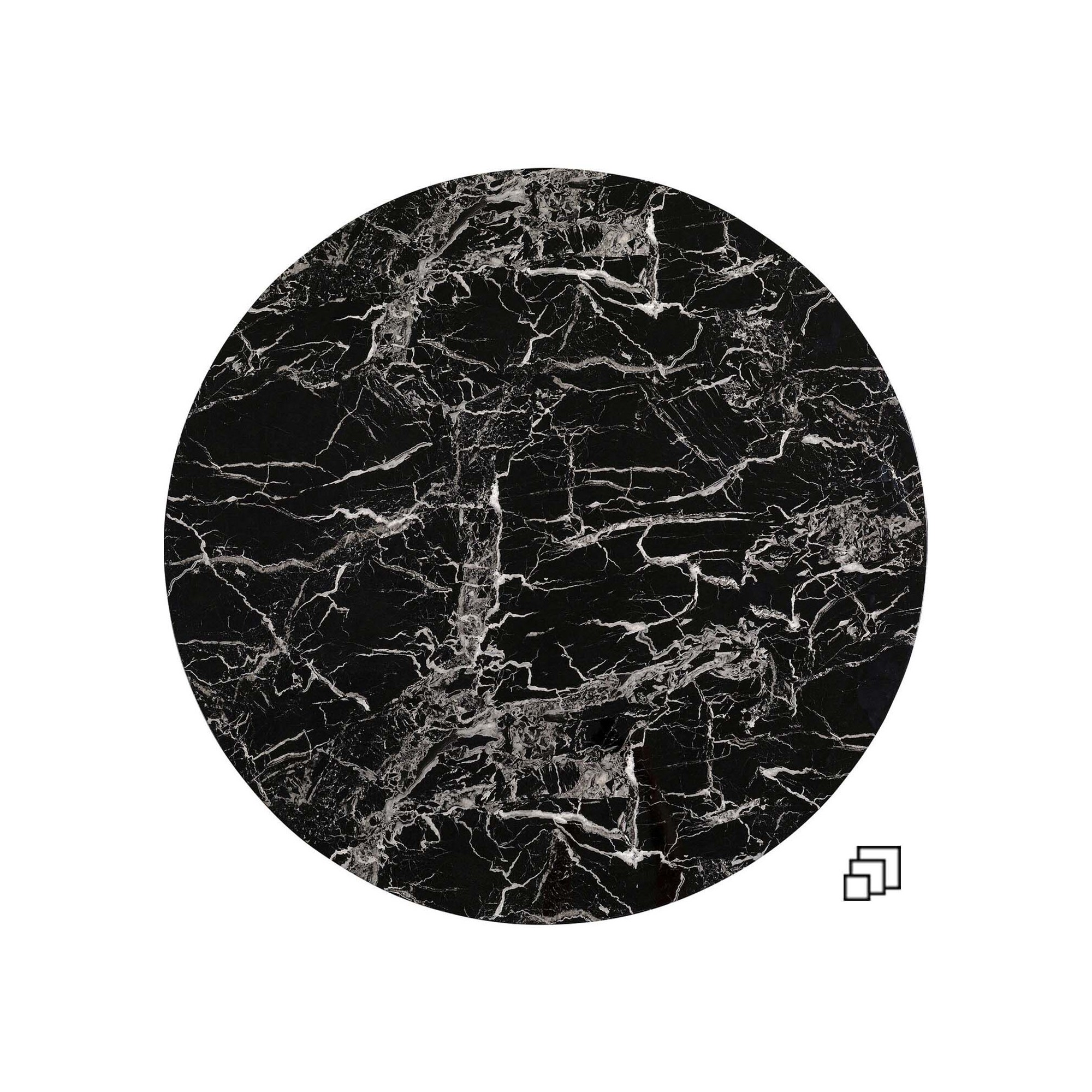 Table Top Schickeria marbleprint black Kare Design