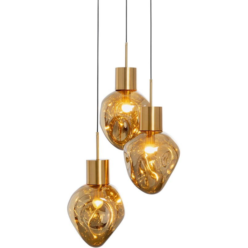 Suspension Supernova Amber Tre Ø45cm