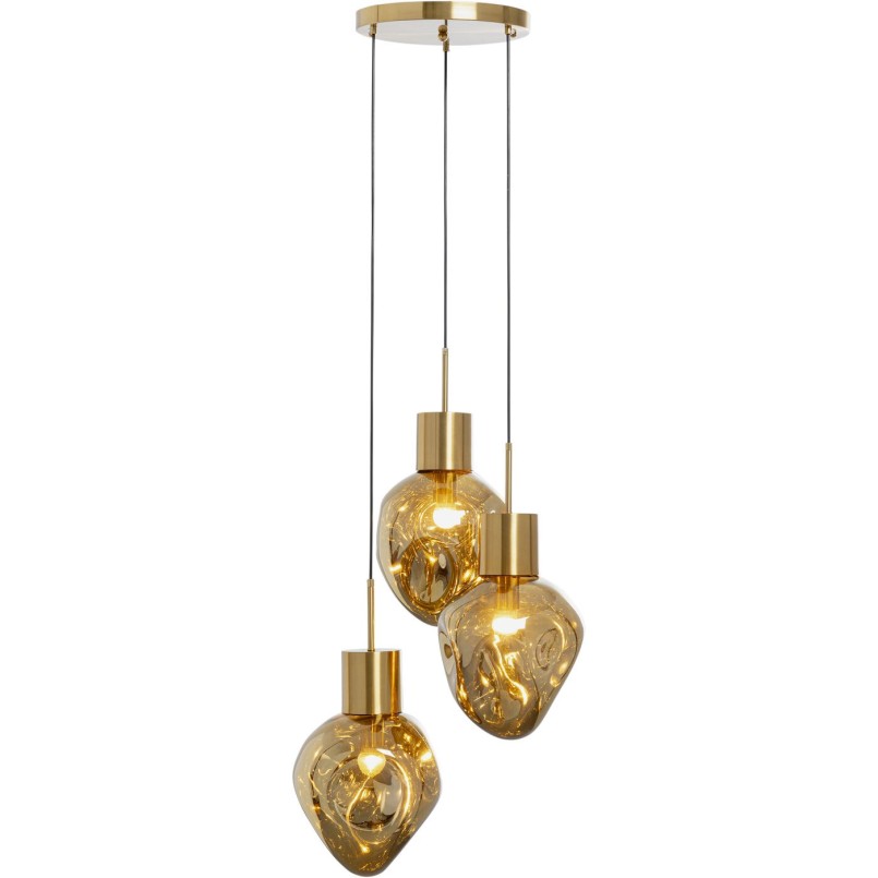 Suspension Supernova Amber Tre Ø45cm