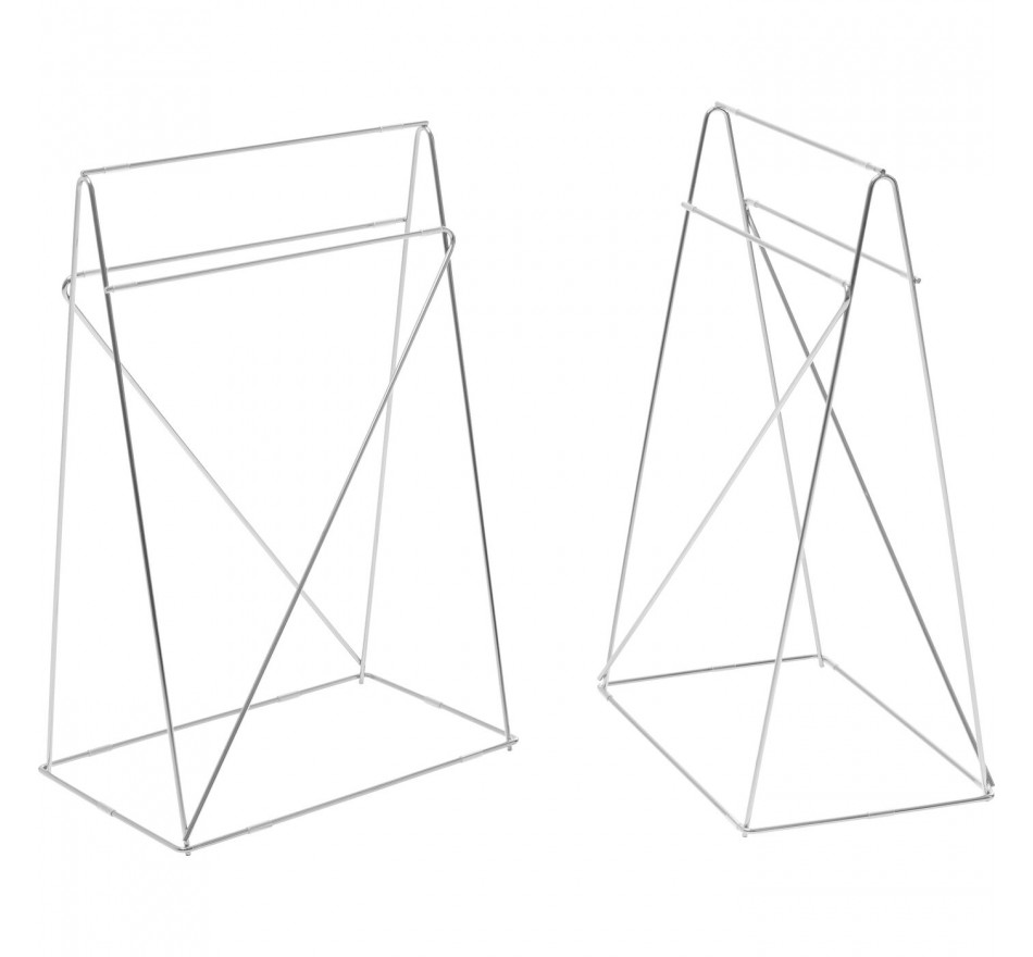 Tréteaux de bureau Polar chromés set de 2 Kare Design