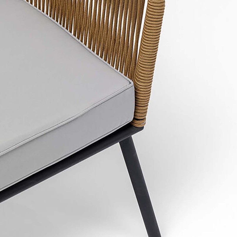 Salon de jardin marron et gris - Elba - Kare Design