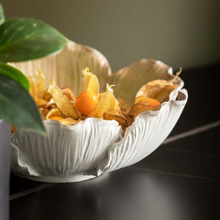 Deco Bowl Flower Bloom Creme Gold Ø20cm Kare Design