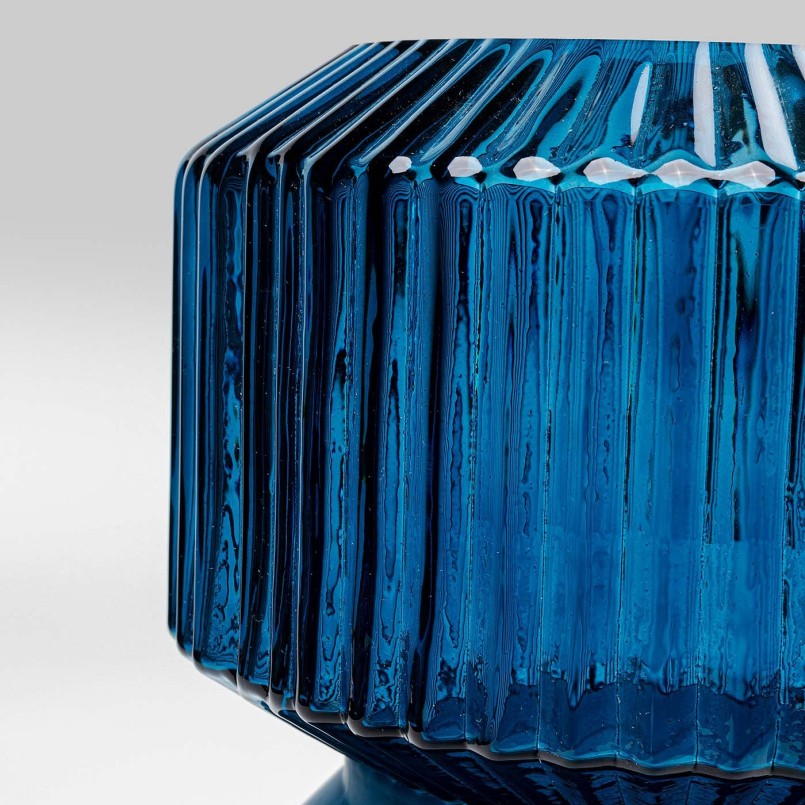 Blauwe glazen vaas - Marvelous Duo - Kare Design
