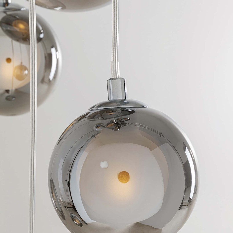 Verchroomde glazen bol ophanging - Symphony - Kare Design