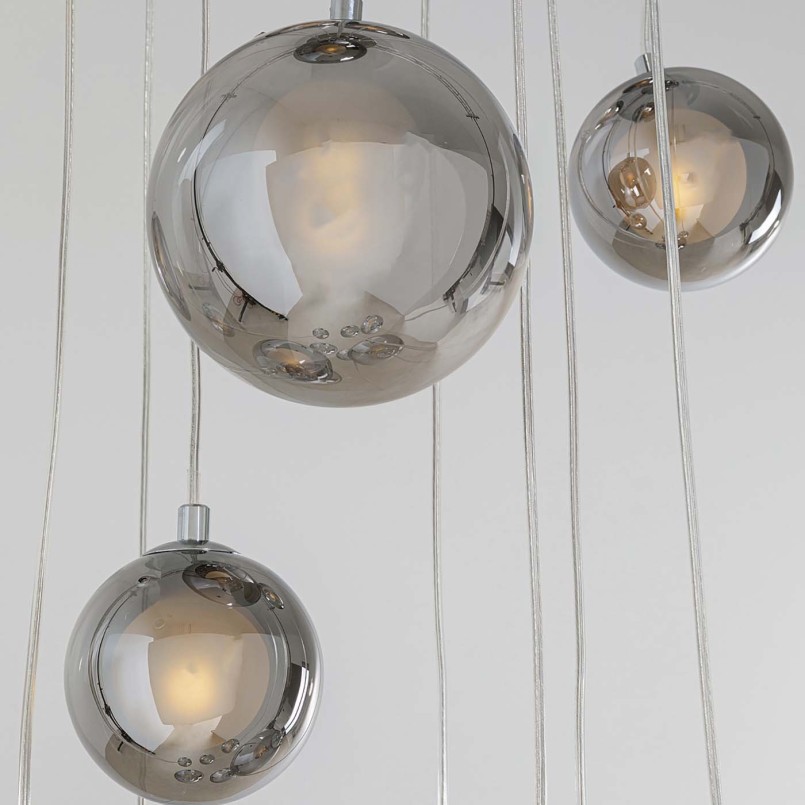 Verchroomde glazen bol ophanging - Symphony - Kare Design