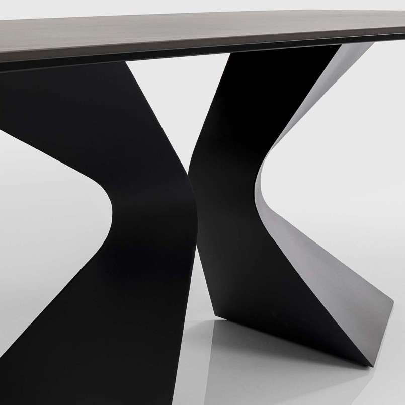 Black sandstone garden table - Gloria - Kare Design