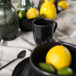 Mug Organic black (4/set) Kare Design