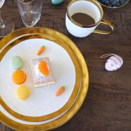 Mugs blancs et dorés - Bell - Kare Design