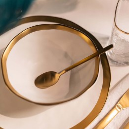 White and gold bowl - Bell - Kare Design