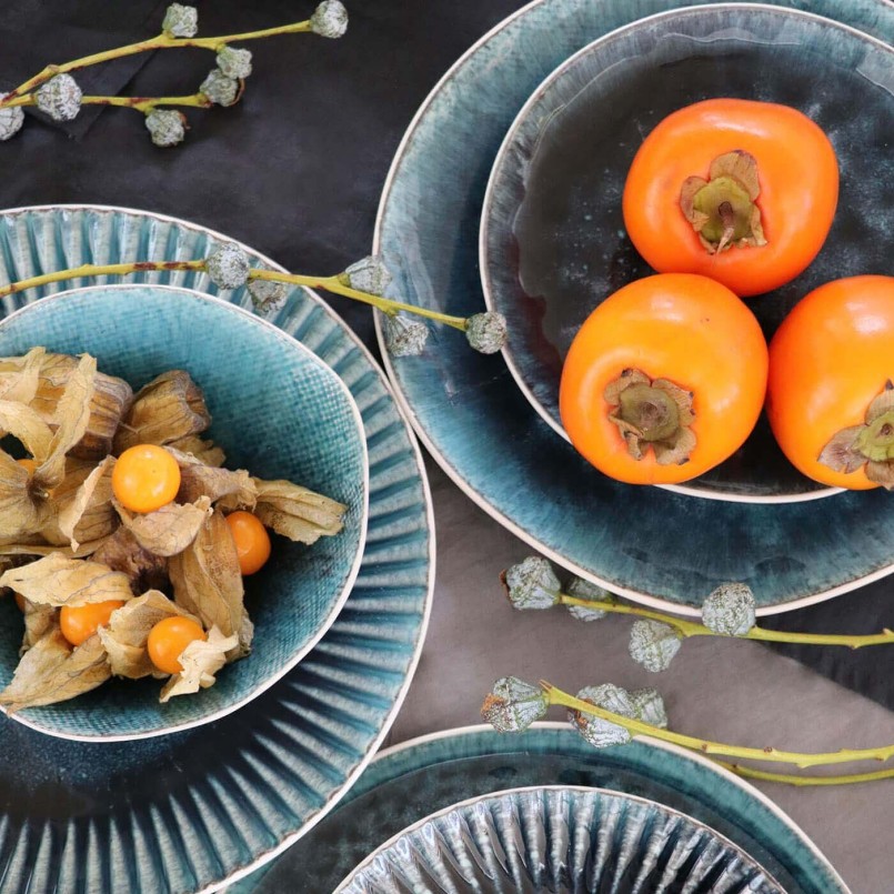 Plat bleu - Mustique Rim - Kare Design