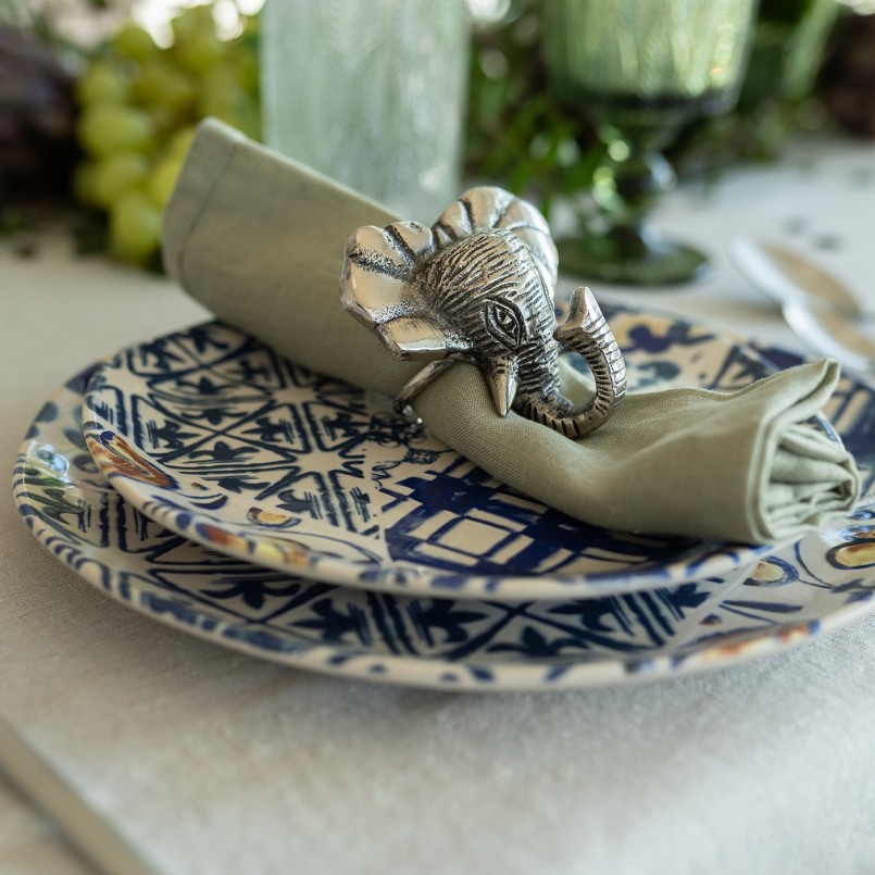 Blauwe en witte dinerborden - Fresco - Kare Design