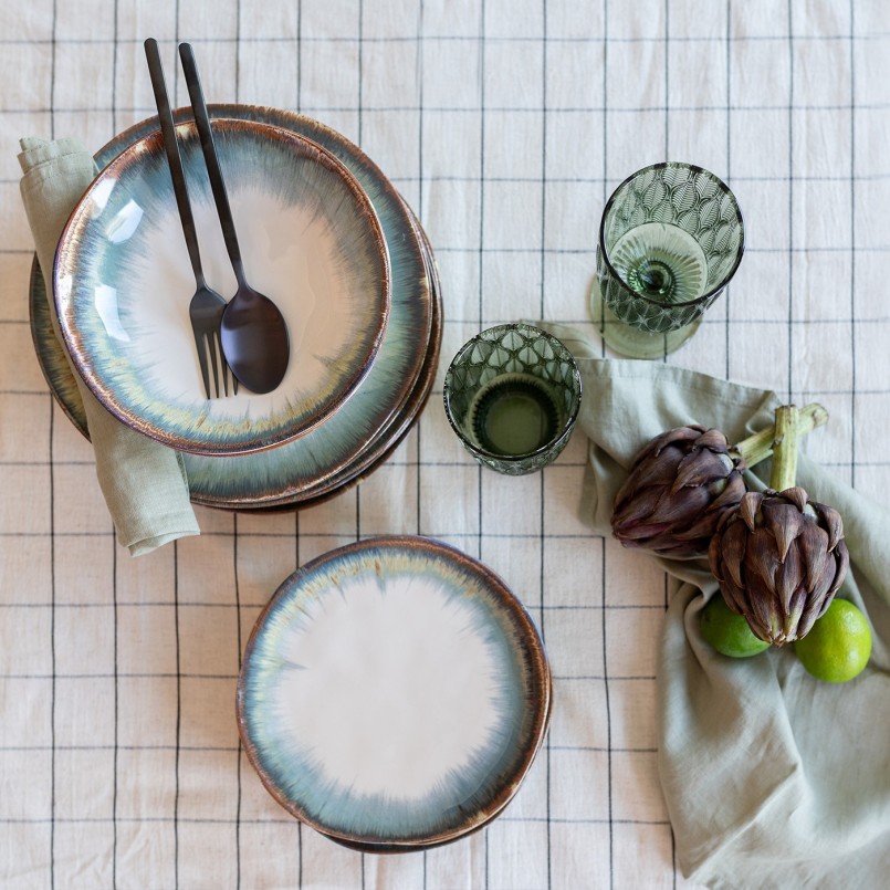 Verres à vin en verre vert - Fogli - Kare Design