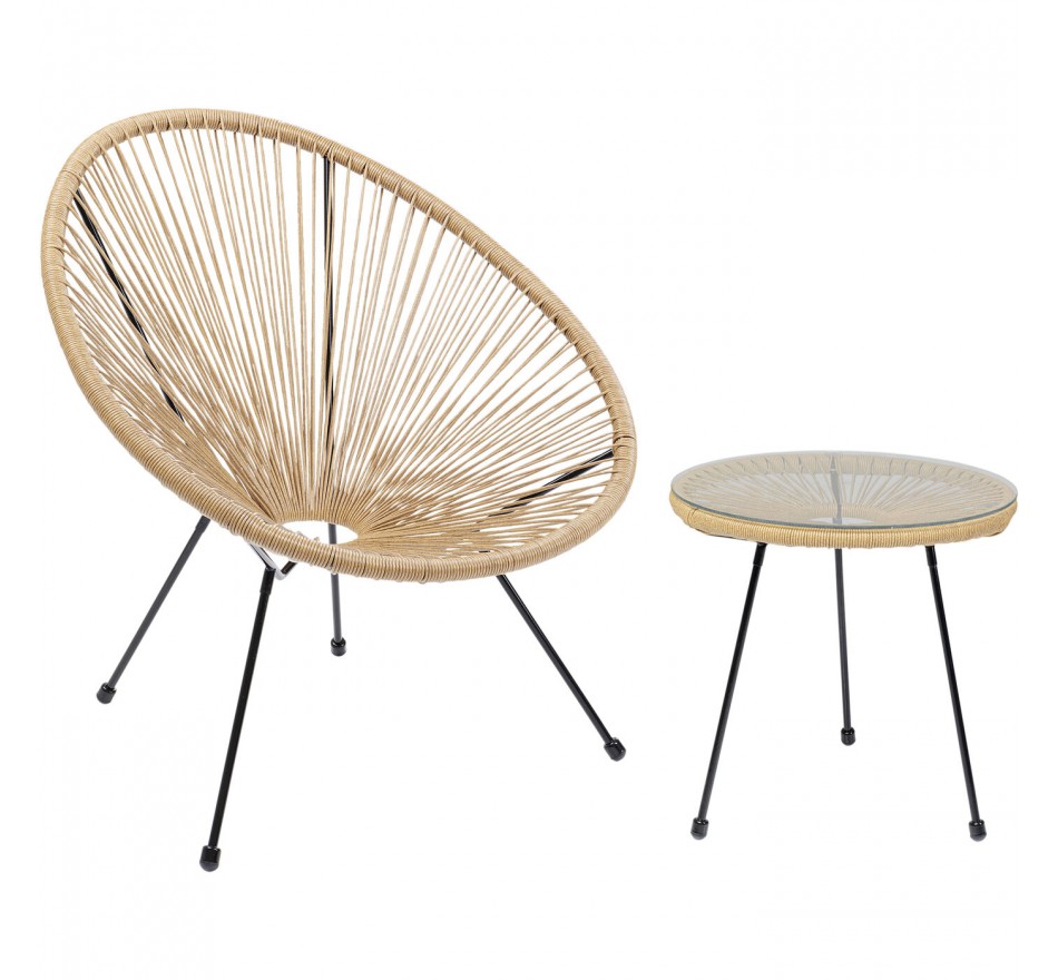 Salon de jardin Acapulco nature Kare Design