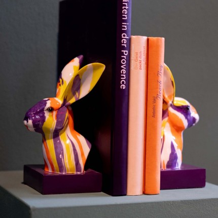Bookend rabbit paint drips (2/Set) Kare Design