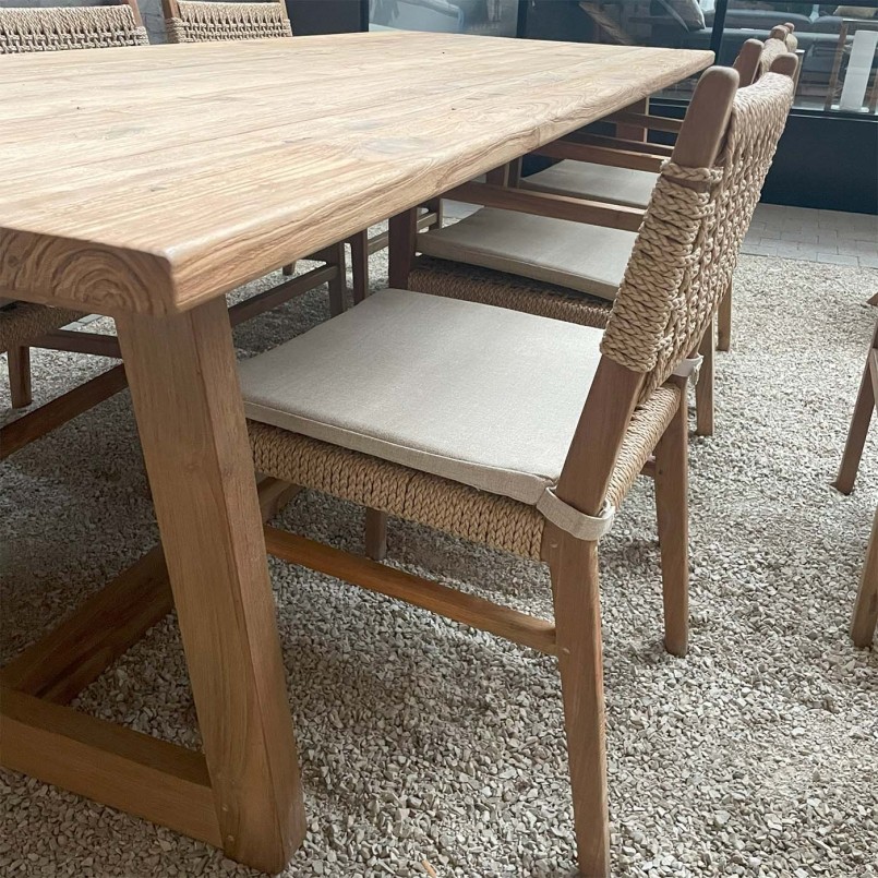 Table de jardin en teck recyclé - Ibiza - Kare Design