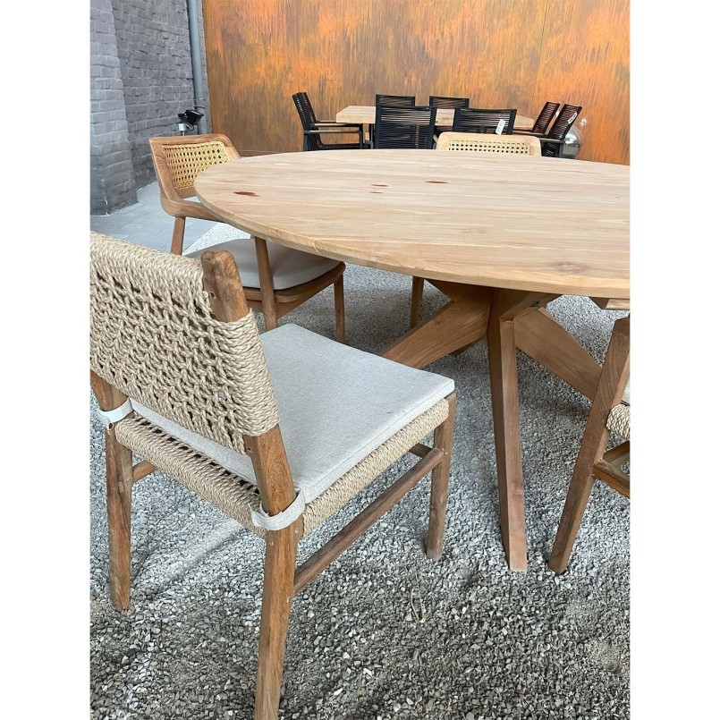 Round wooden garden table - Java - Gescova