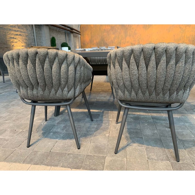 Antracietgrijze aluminium tuinstoel - Vigo - Gescova