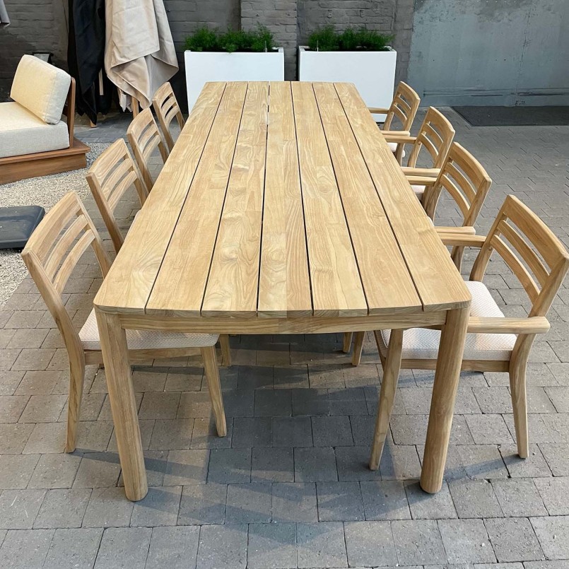 Solid teak garden table - Tunis - Gescova