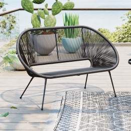Black garden bench - Acapulco - Kare Design