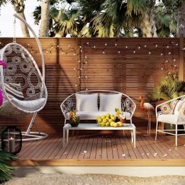 Table basse de jardin blanche - Tiki - Kare Design