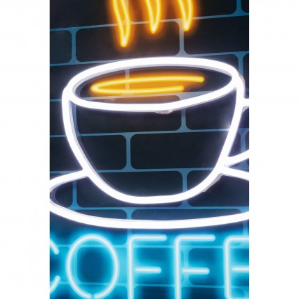 Wandfoto Coffee LED 3D Kare Design