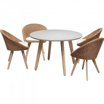 Tuinmeubilair tafel en 4 stoelen Mahalo Kare Design