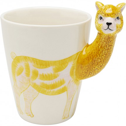 Mug alpaca yellow (4/set) Kare Design