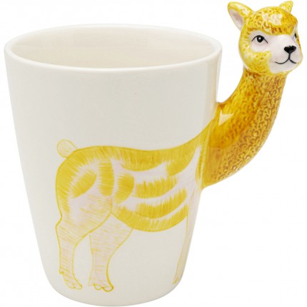 Mug alpaca yellow (4/set) Kare Design