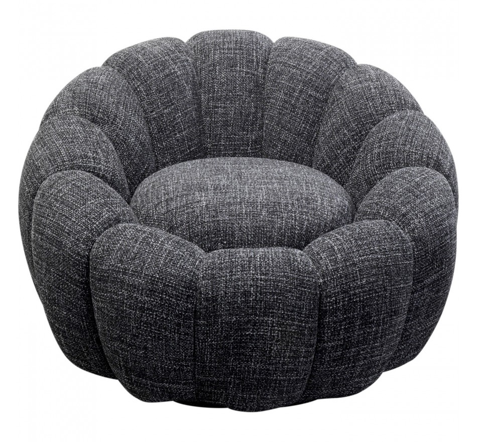 Draaifauteuil Peppo Bloom Melange zwart Kare Design