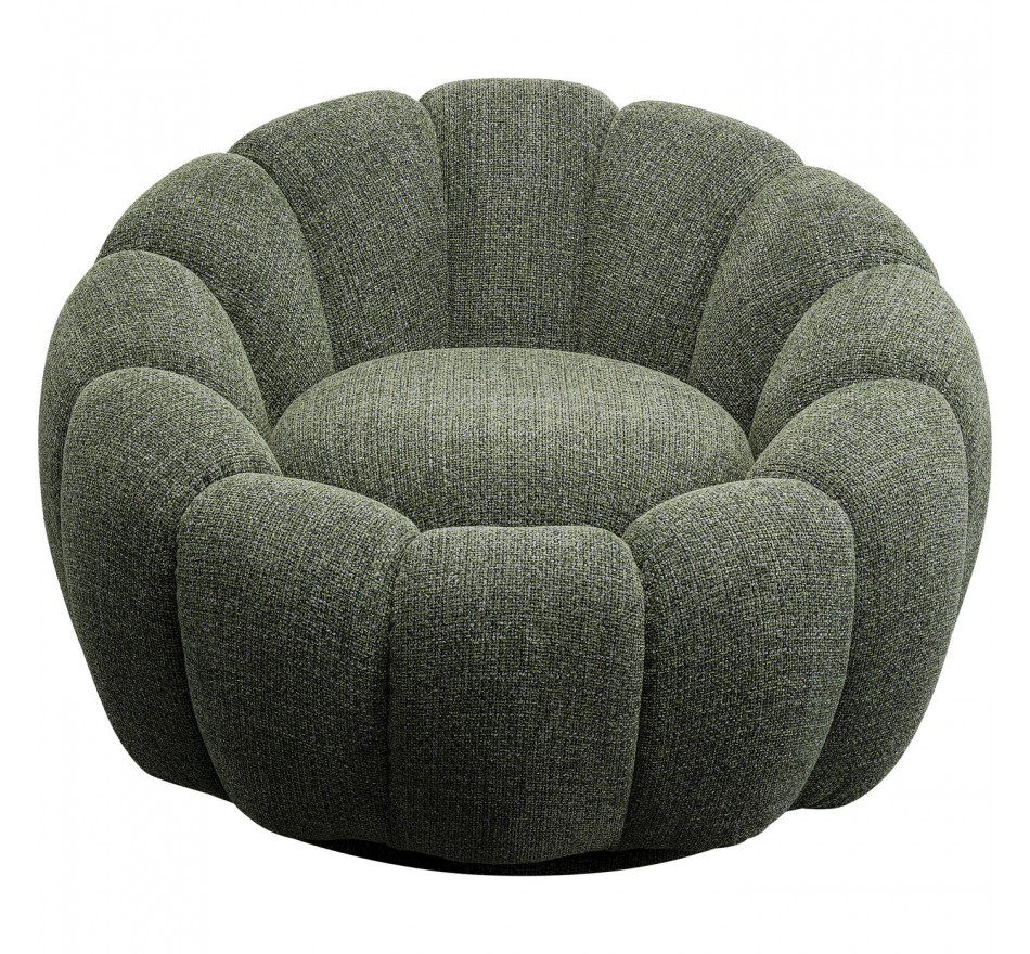 Swivel Armchair Peppo Bloom Melange green Kare Design