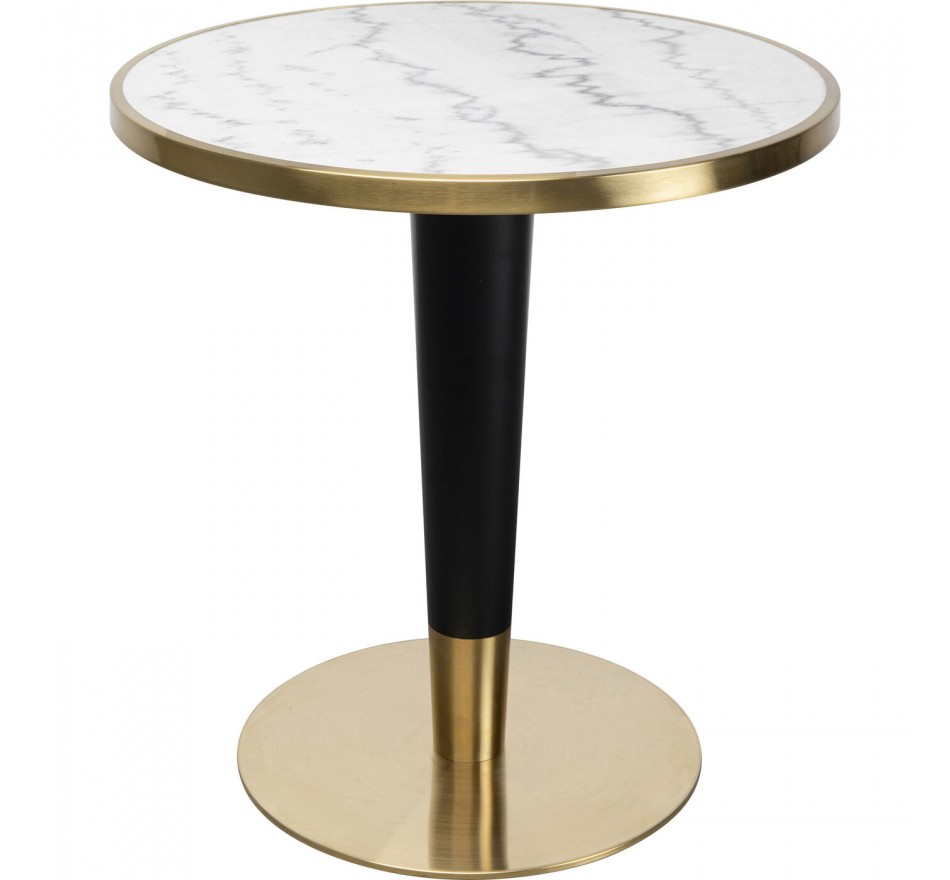 Eettafel Bistrot Amalia Ø70cm wit marmer Kare Design