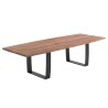 Garden table in steel and reclaimed teak - Fanny - Gescova