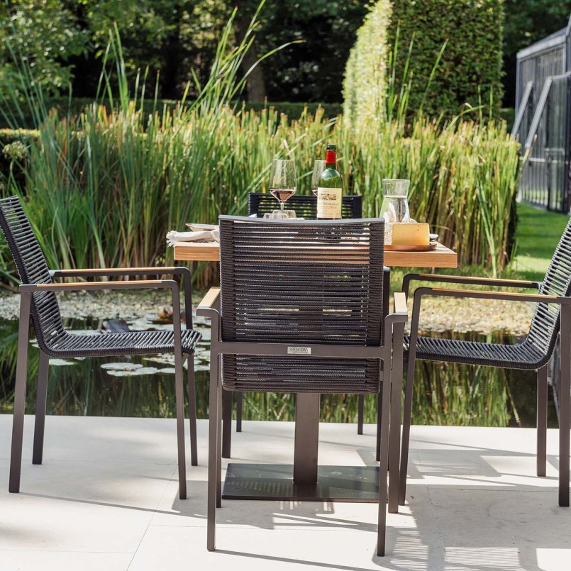 Square outdoor high table - Lucie - Gescova
