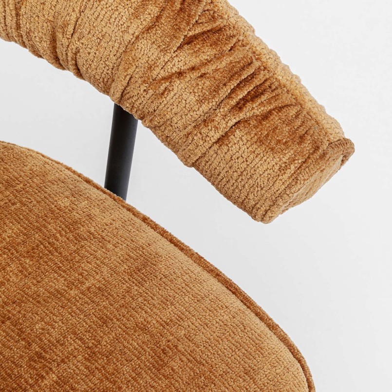 Stoel met oranje draaibare armleuningen - Arabella - Kare Design
