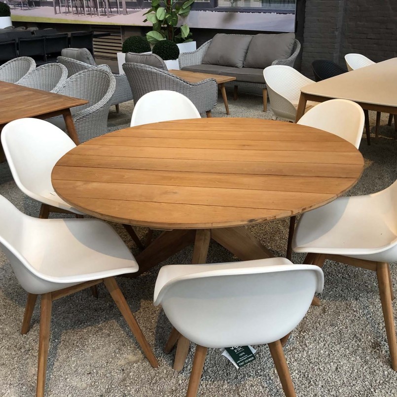 Ronde houten tuintafel - Java - Gescova