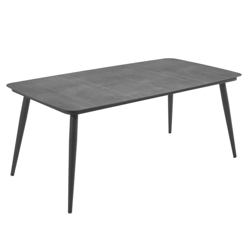 Table de jardin rectangle gris anthracite - Basel - Gescova